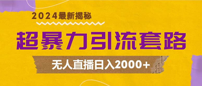 超暴力引流套路，无人直播日入2000+-指尖网