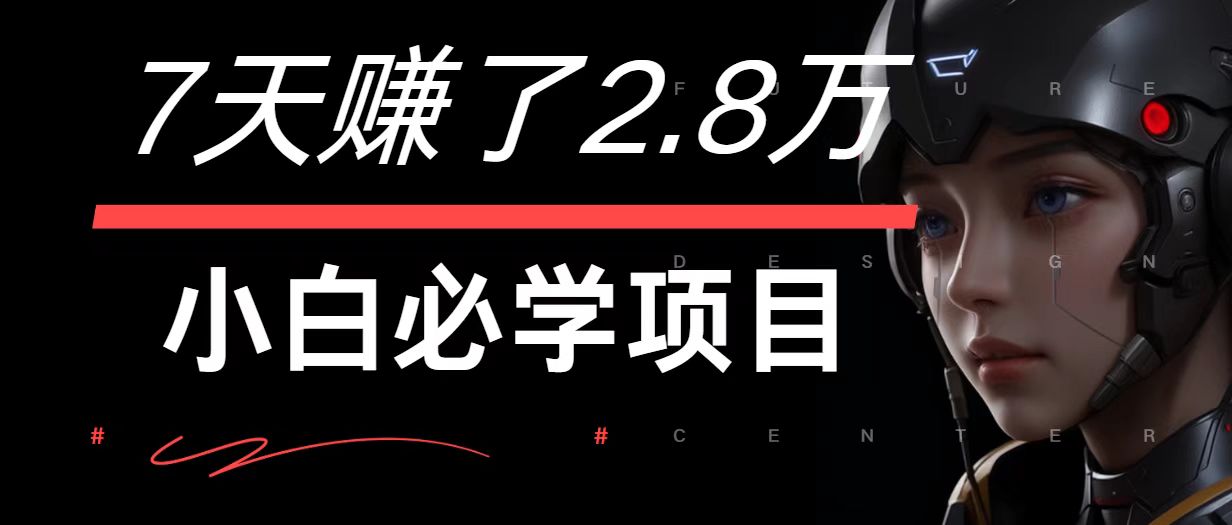 7天赚了2.8万！每单利润最少500+，轻松月入7万+小白有手就行-指尖网