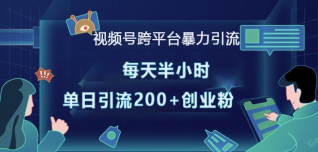 视频号跨平台暴力引流，每天半小时，单日引流200+精准创业粉-指尖网